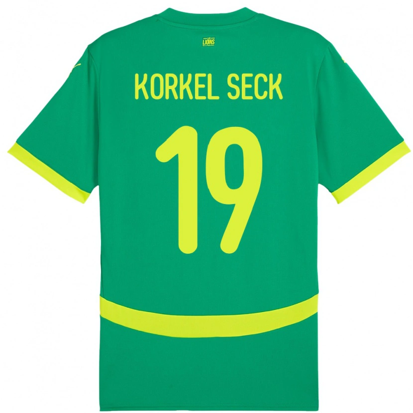 Danxen Damen Senegal Bineta Korkel Seck #19 Grün Auswärtstrikot Trikot 24-26 T-Shirt