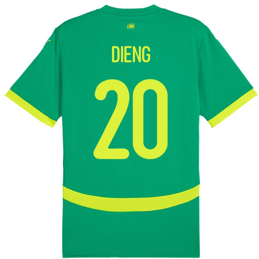 Danxen Damen Senegal Bamba Dieng #20 Grün Auswärtstrikot Trikot 24-26 T-Shirt