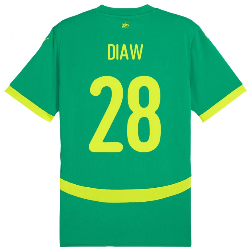 Danxen Damen Senegal Mory Diaw #28 Grün Auswärtstrikot Trikot 24-26 T-Shirt