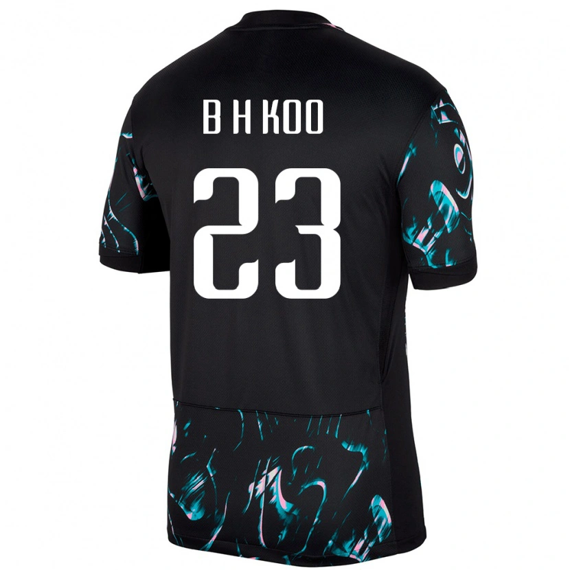 Danxen Damen Südkorea Hyeon-Bin Koo #23 Schwarz Auswärtstrikot Trikot 24-26 T-Shirt