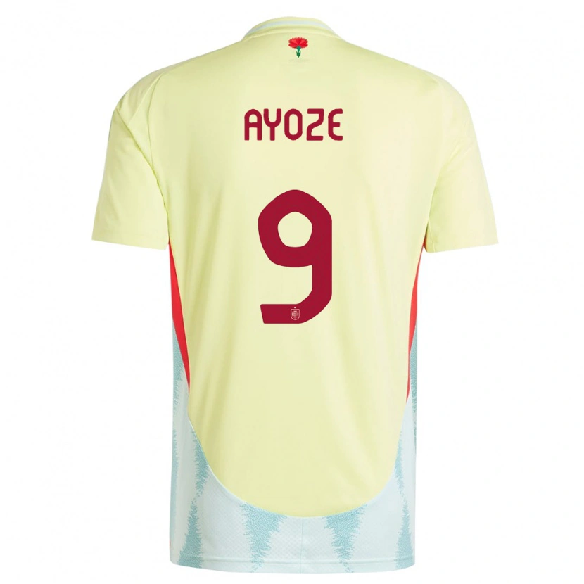 Danxen Damen Spanien Ayoze Pérez #9 Gelb Auswärtstrikot Trikot 24-26 T-Shirt
