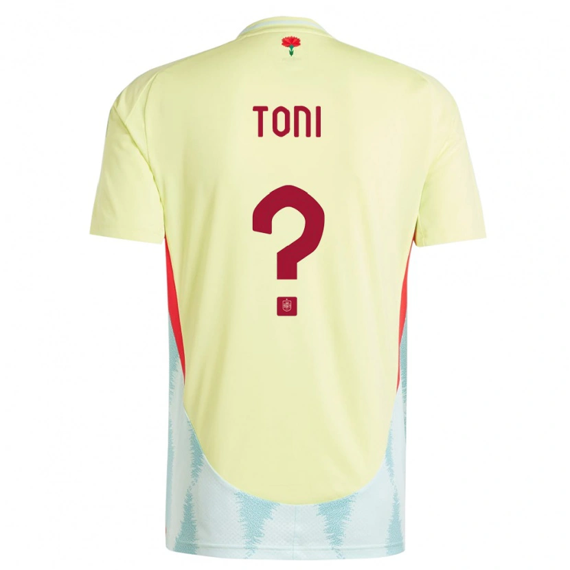 Danxen Damen Spanien Toni Fernández #0 Gelb Auswärtstrikot Trikot 24-26 T-Shirt