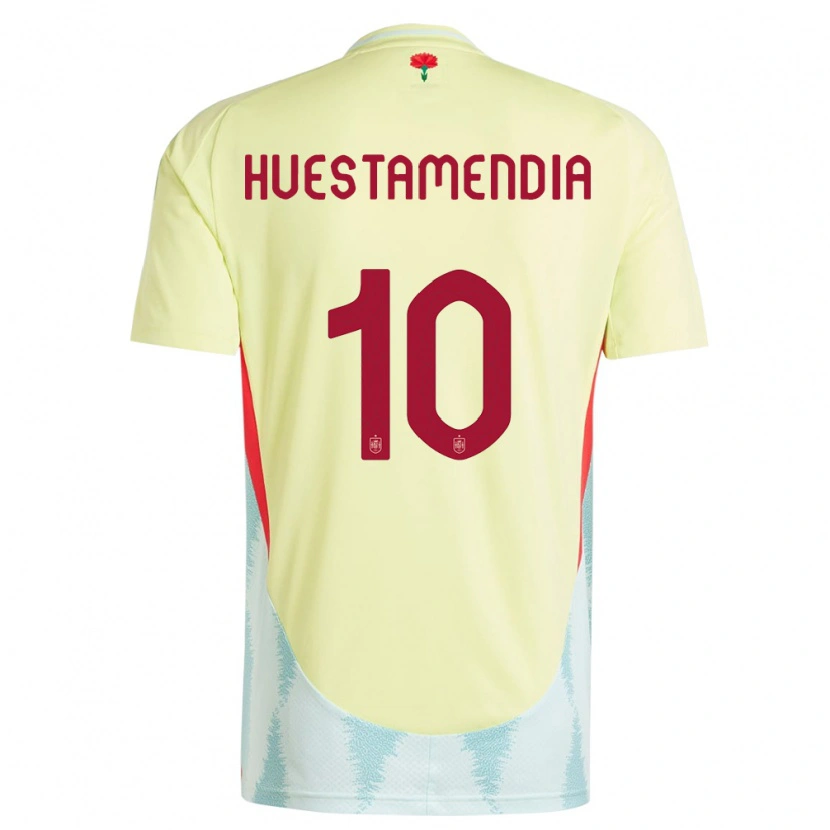 Danxen Damen Spanien Peio Huestamendia #10 Gelb Auswärtstrikot Trikot 24-26 T-Shirt