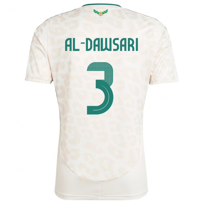 Danxen Damen Saudi-Arabien Mohammed Al-Dawsari #3 Weiß Auswärtstrikot Trikot 24-26 T-Shirt