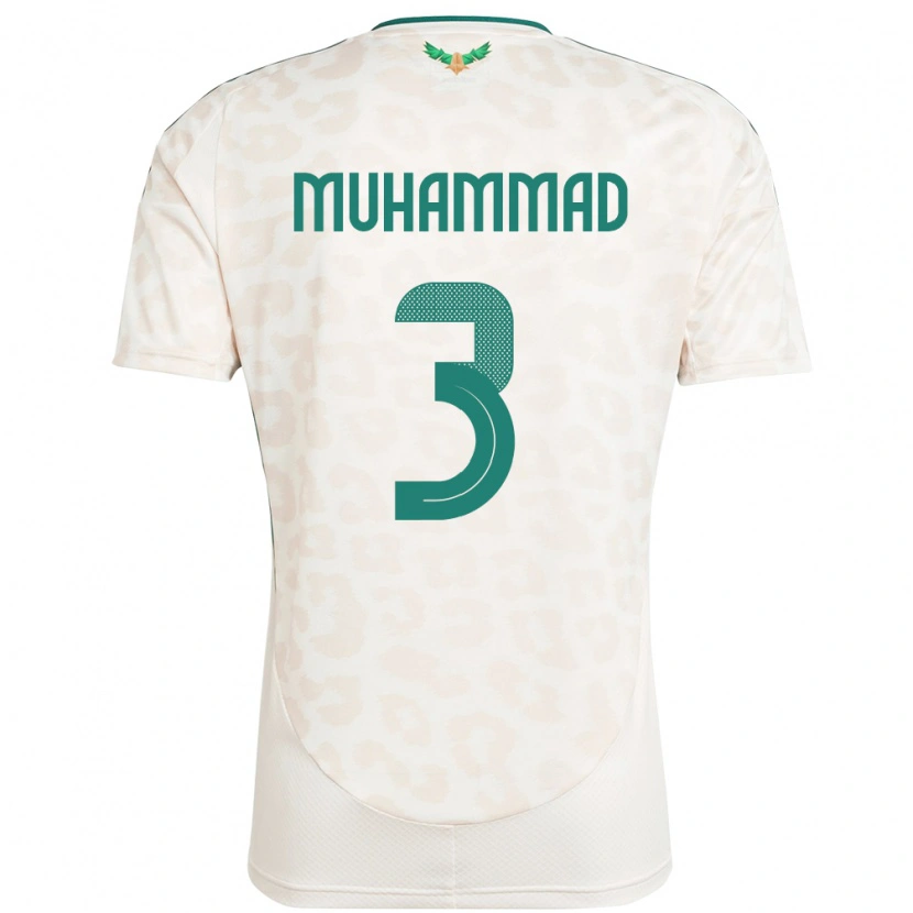 Danxen Damen Saudi-Arabien Lin Muhammad #3 Weiß Auswärtstrikot Trikot 24-26 T-Shirt