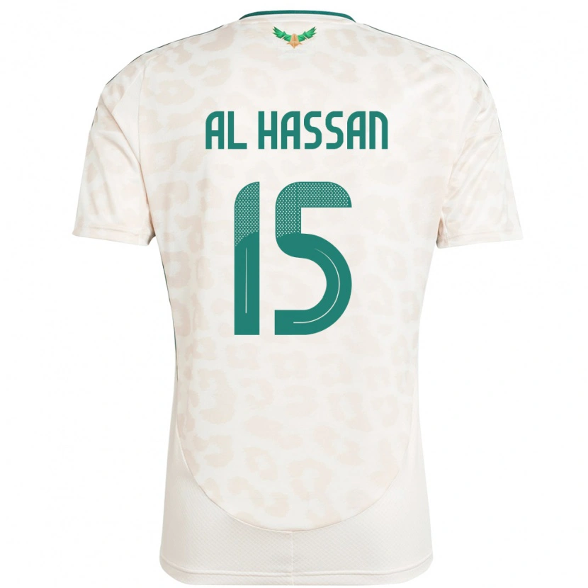 Danxen Damen Saudi-Arabien Ali Al Hassan #15 Weiß Auswärtstrikot Trikot 24-26 T-Shirt