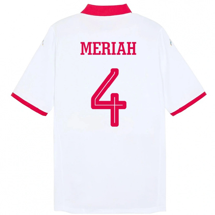 Danxen Damen Tunesien Yassine Meriah #4 Weiß Auswärtstrikot Trikot 24-26 T-Shirt