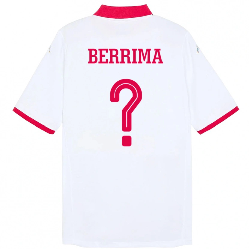 Danxen Damen Tunesien Zied Berrima #0 Weiß Auswärtstrikot Trikot 24-26 T-Shirt