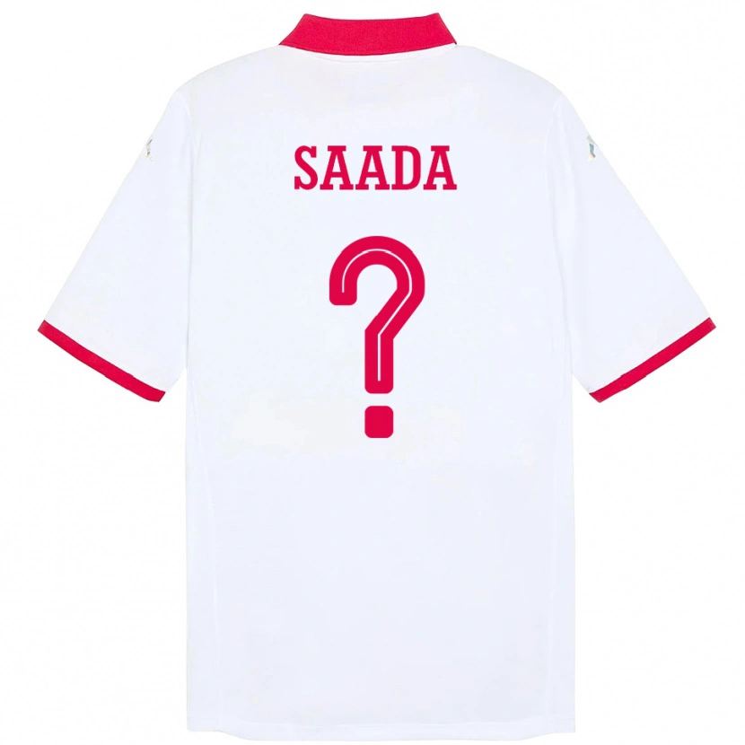 Danxen Damen Tunesien Malek Saada #0 Weiß Auswärtstrikot Trikot 24-26 T-Shirt