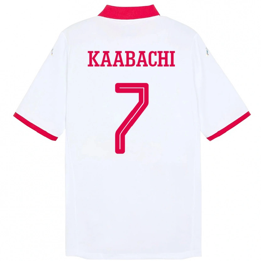 Danxen Damen Tunesien Ella Kaabachi #7 Weiß Auswärtstrikot Trikot 24-26 T-Shirt