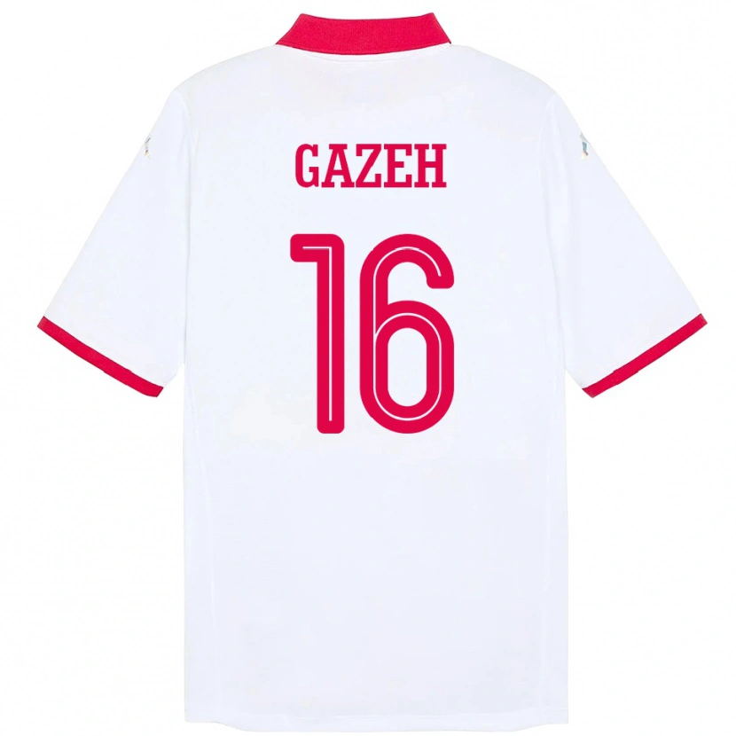 Danxen Damen Tunesien Raed Gazeh #16 Weiß Auswärtstrikot Trikot 24-26 T-Shirt