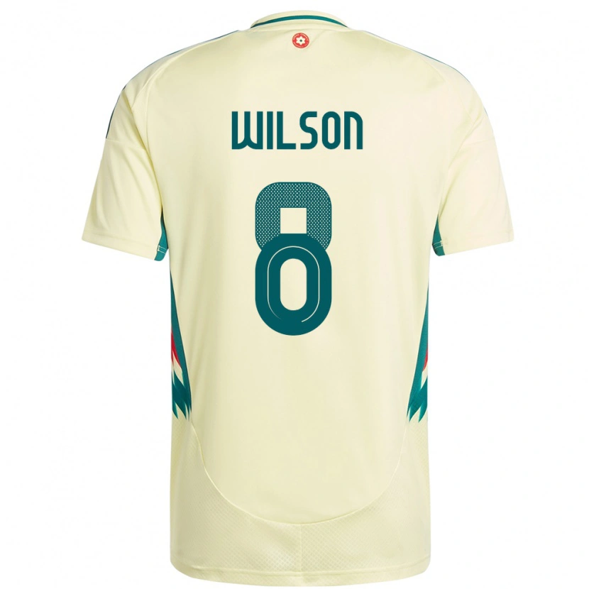 Danxen Damen Wales Harry Wilson #8 Beige Gelb Auswärtstrikot Trikot 24-26 T-Shirt