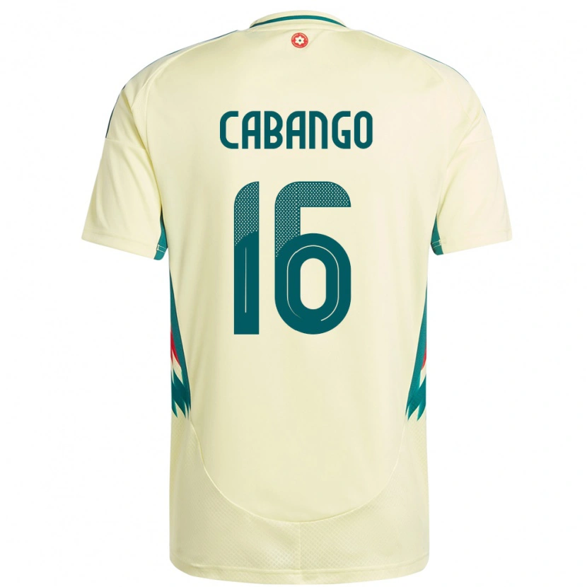 Danxen Damen Wales Ben Cabango #16 Beige Gelb Auswärtstrikot Trikot 24-26 T-Shirt
