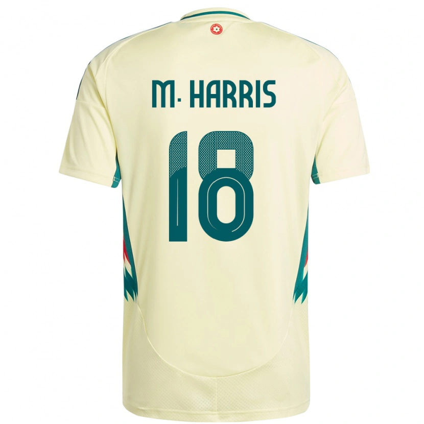 Danxen Damen Wales Mark Harris #18 Beige Gelb Auswärtstrikot Trikot 24-26 T-Shirt