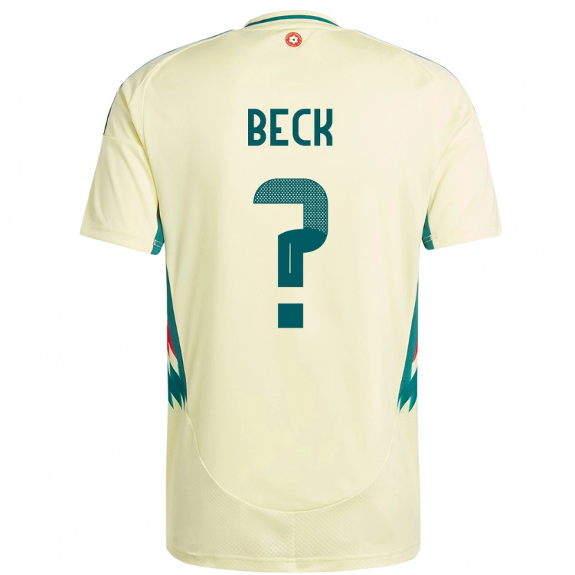 Danxen Damen Wales Owen Beck #0 Beige Gelb Auswärtstrikot Trikot 24-26 T-Shirt