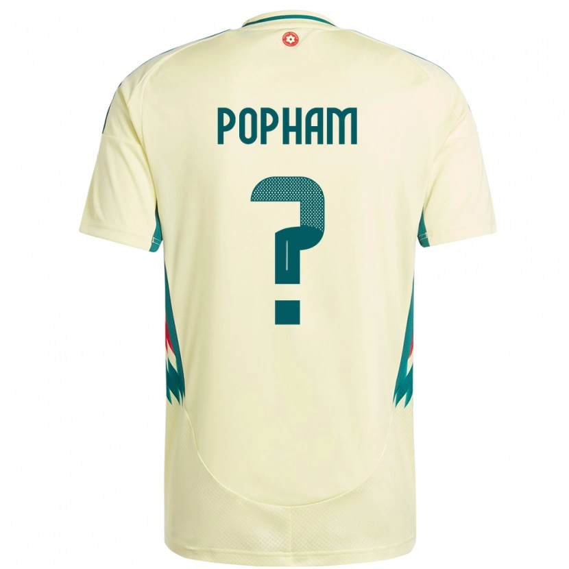 Danxen Damen Wales Brogan Popham #0 Beige Gelb Auswärtstrikot Trikot 24-26 T-Shirt