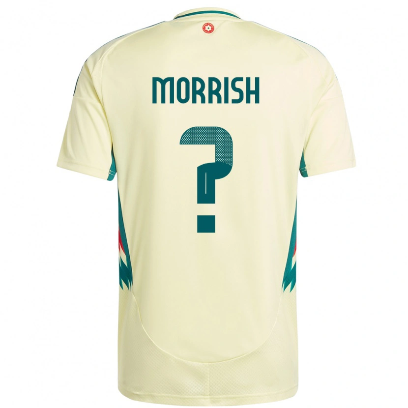Danxen Damen Wales Rhys Morrish #0 Beige Gelb Auswärtstrikot Trikot 24-26 T-Shirt