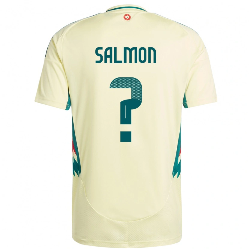 Danxen Damen Wales Josh Salmon #0 Beige Gelb Auswärtstrikot Trikot 24-26 T-Shirt