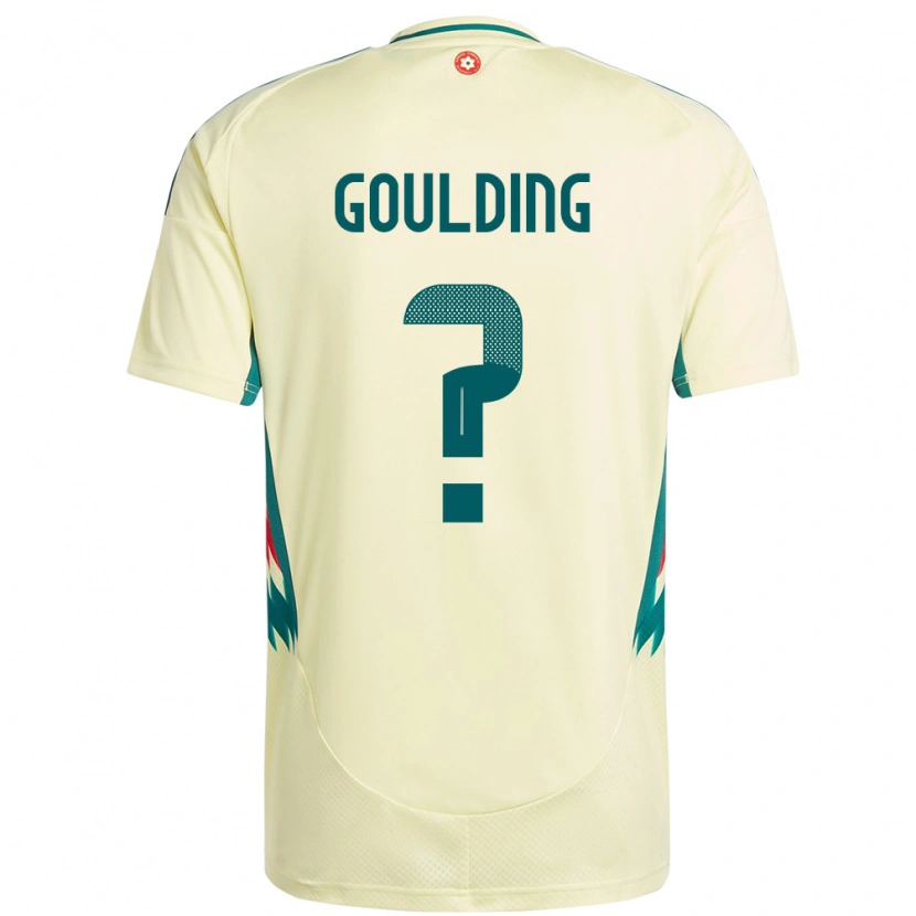 Danxen Damen Wales Dan Goulding #0 Beige Gelb Auswärtstrikot Trikot 24-26 T-Shirt