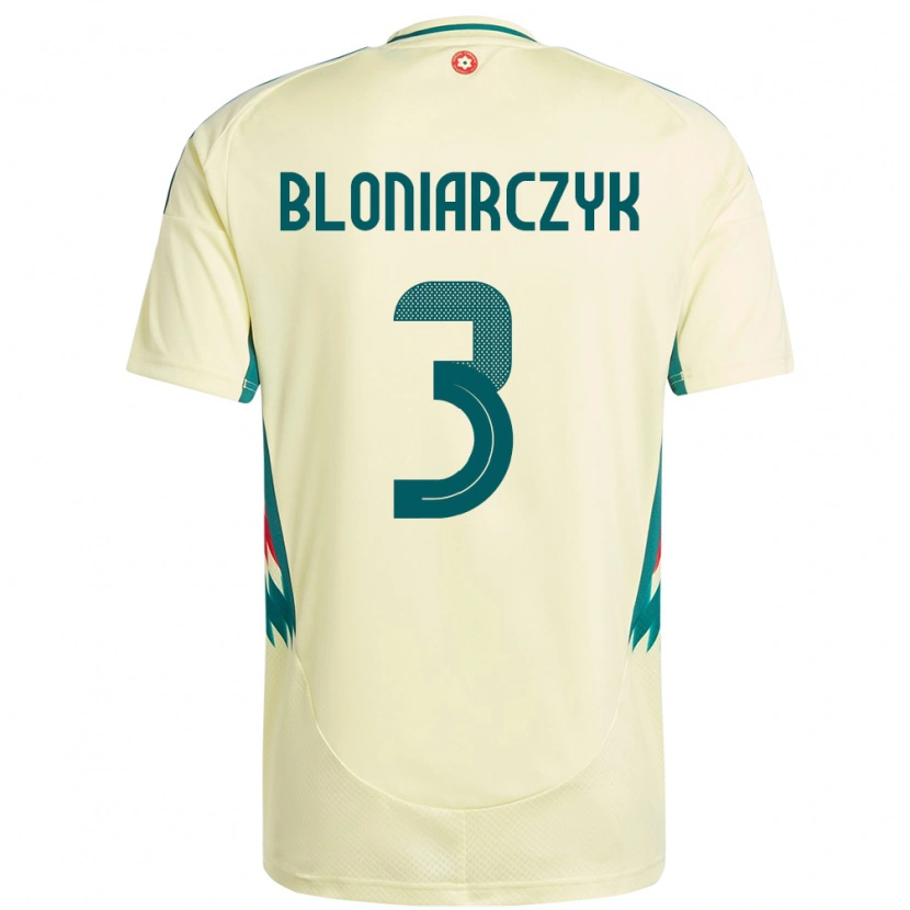 Danxen Damen Wales Kaven Bloniarczyk #3 Beige Gelb Auswärtstrikot Trikot 24-26 T-Shirt