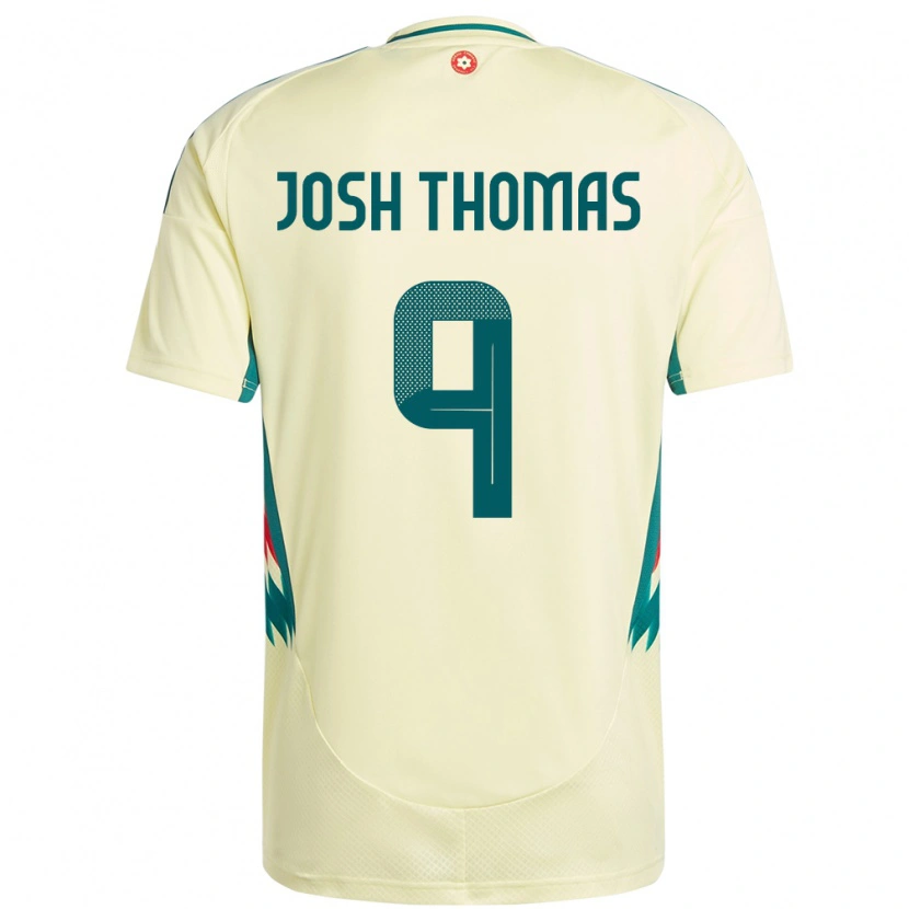 Danxen Damen Wales Josh Thomas #9 Beige Gelb Auswärtstrikot Trikot 24-26 T-Shirt