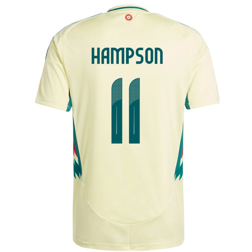 Danxen Damen Wales Owen Hampson #11 Beige Gelb Auswärtstrikot Trikot 24-26 T-Shirt
