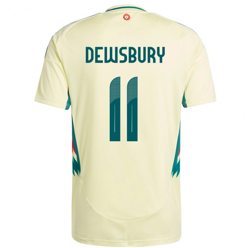 Danxen Damen Wales Ollie Dewsbury #11 Beige Gelb Auswärtstrikot Trikot 24-26 T-Shirt