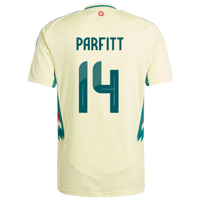 Danxen Damen Wales T-Jay Parfitt #14 Beige Gelb Auswärtstrikot Trikot 24-26 T-Shirt