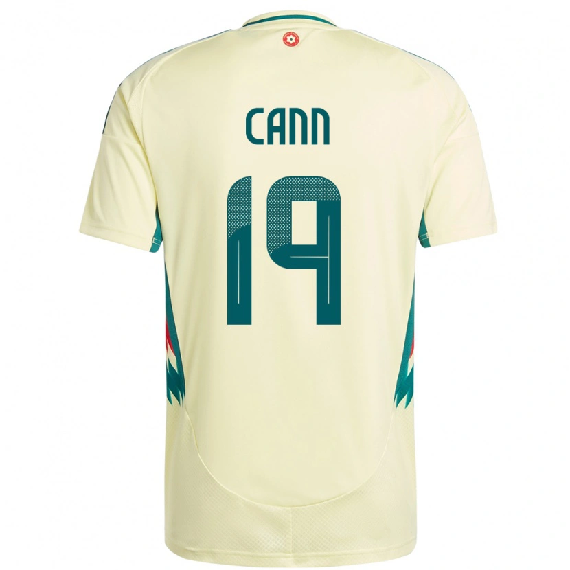 Danxen Damen Wales Ethan Cann #19 Beige Gelb Auswärtstrikot Trikot 24-26 T-Shirt