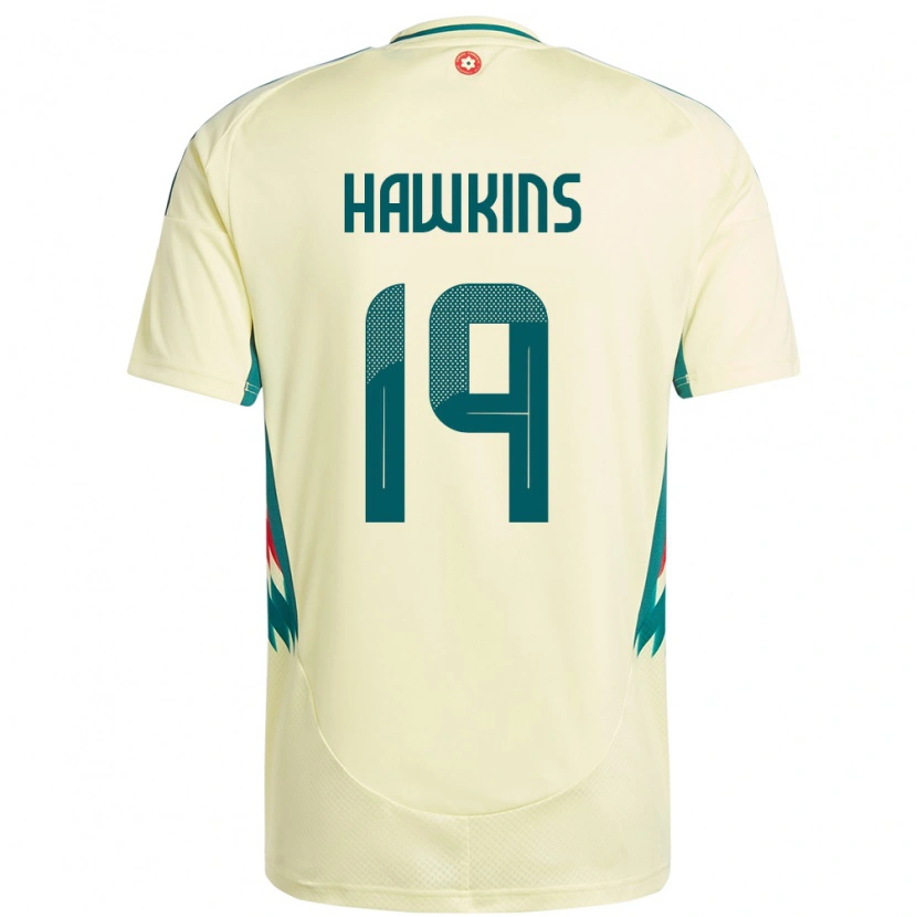 Danxen Damen Wales Max Hawkins #19 Beige Gelb Auswärtstrikot Trikot 24-26 T-Shirt