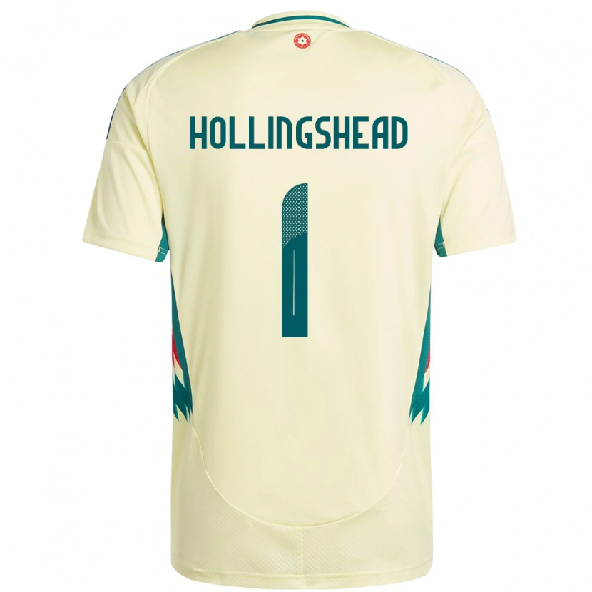 Danxen Damen Wales Ronnie Hollingshead #1 Beige Gelb Auswärtstrikot Trikot 24-26 T-Shirt