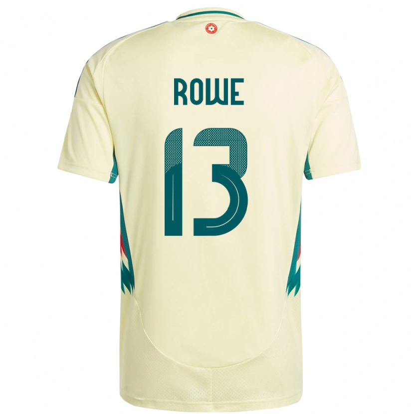 Danxen Damen Wales Rachel Rowe #13 Beige Gelb Auswärtstrikot Trikot 24-26 T-Shirt