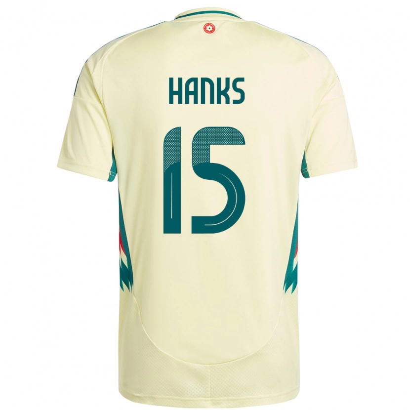 Danxen Damen Wales Justin Hanks #15 Beige Gelb Auswärtstrikot Trikot 24-26 T-Shirt