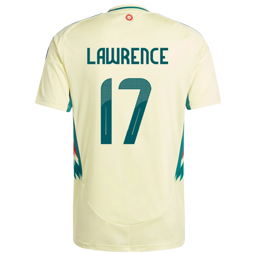 Danxen Damen Wales Nadia Lawrence #17 Beige Gelb Auswärtstrikot Trikot 24-26 T-Shirt
