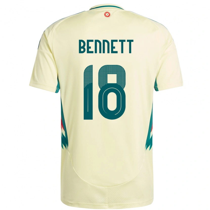 Danxen Damen Wales Murphy Bennett #18 Beige Gelb Auswärtstrikot Trikot 24-26 T-Shirt
