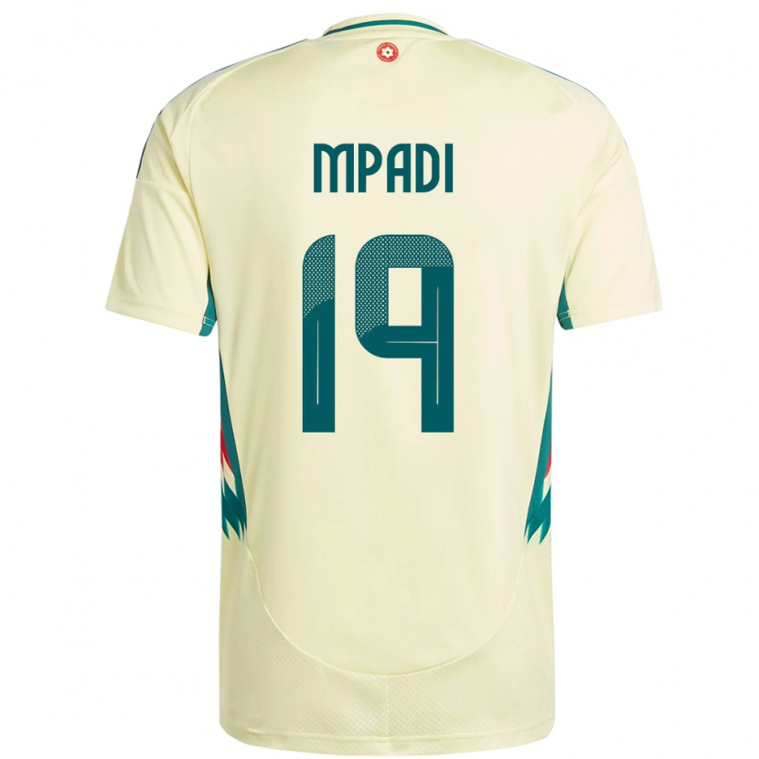 Danxen Damen Wales Japhet Mpadi #19 Beige Gelb Auswärtstrikot Trikot 24-26 T-Shirt