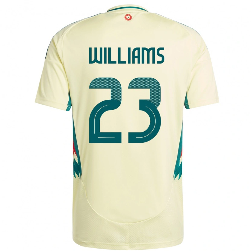 Danxen Damen Wales Chloe Williams #23 Beige Gelb Auswärtstrikot Trikot 24-26 T-Shirt