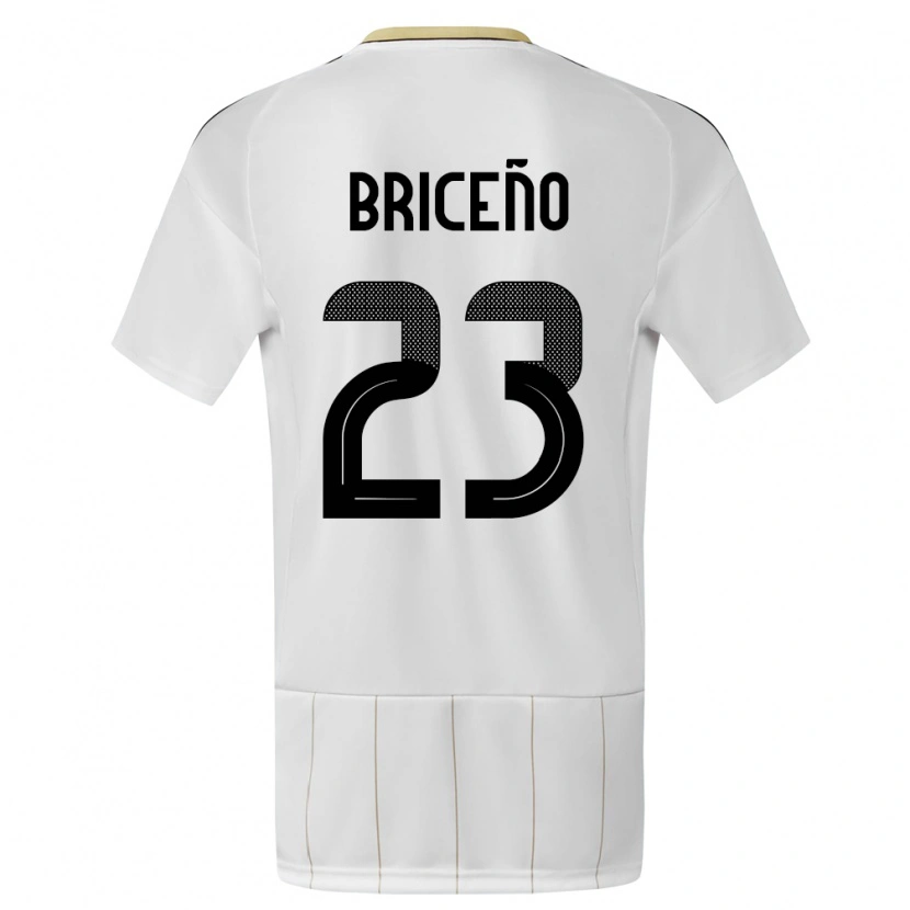 Danxen Damen Costa Rica Kevin Briceño #23 Weiß Auswärtstrikot Trikot 24-26 T-Shirt