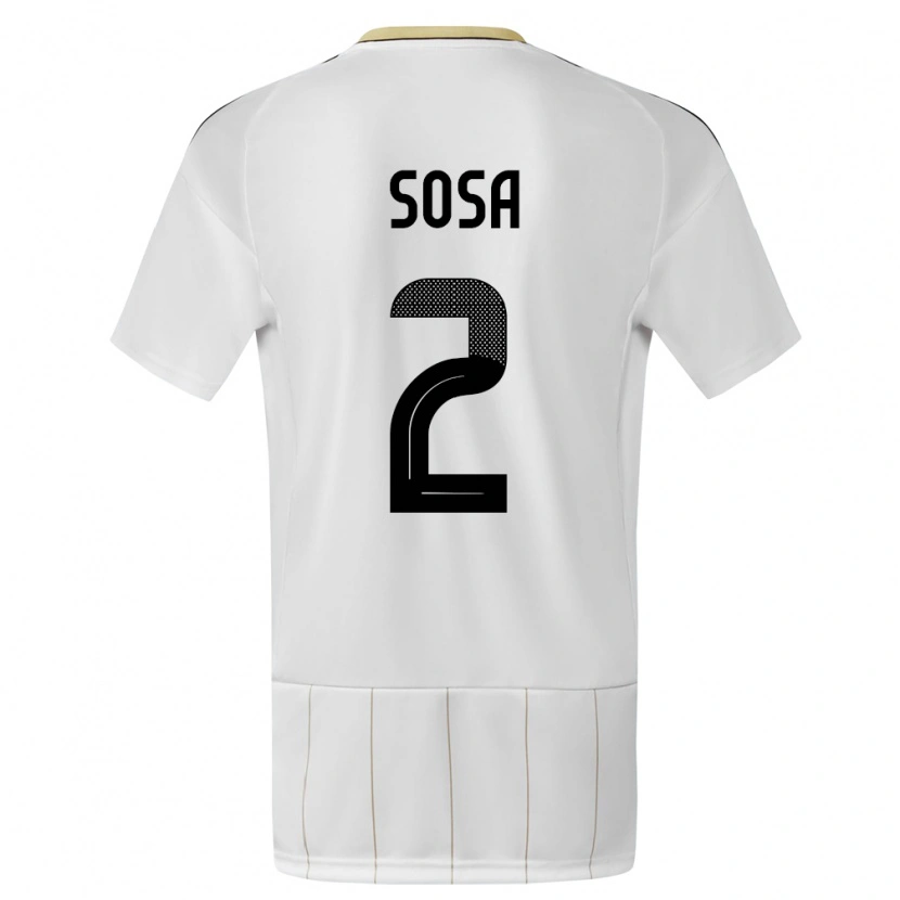 Danxen Damen Costa Rica Yerlan Sosa #2 Weiß Auswärtstrikot Trikot 24-26 T-Shirt