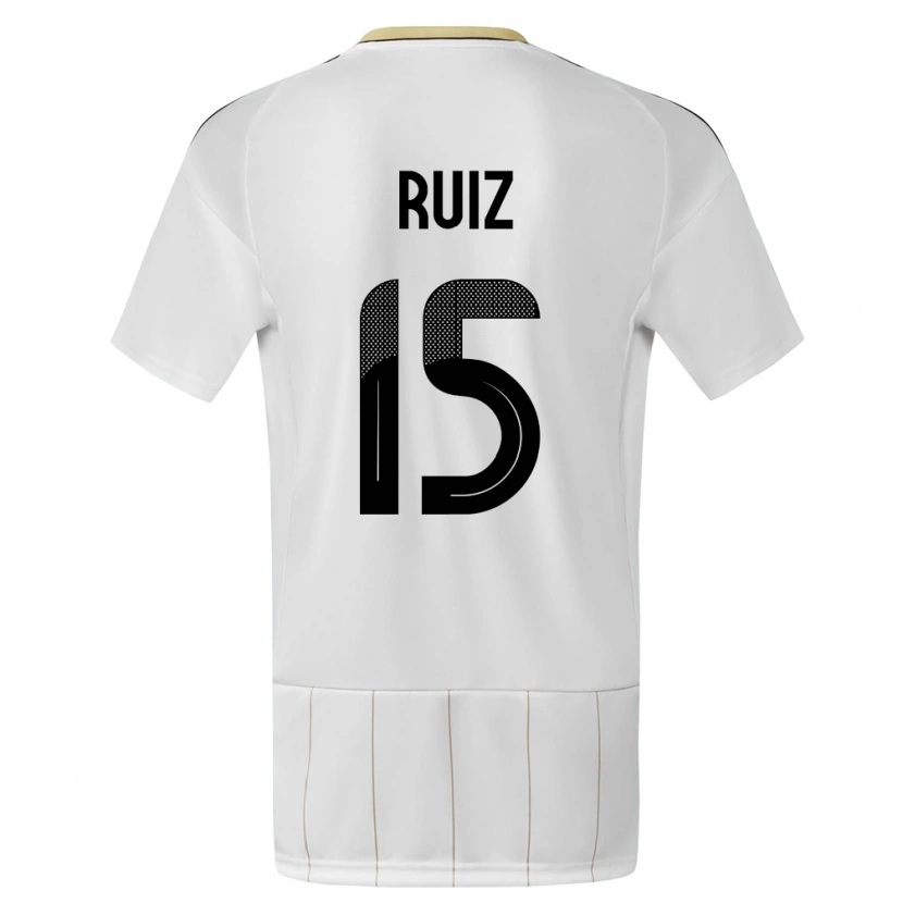 Danxen Damen Costa Rica John Ruiz #15 Weiß Auswärtstrikot Trikot 24-26 T-Shirt