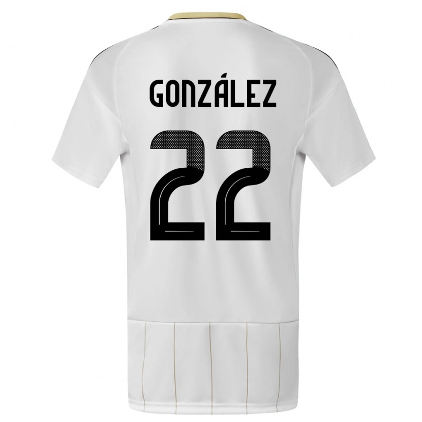 Danxen Damen Costa Rica Kenneth González #22 Weiß Auswärtstrikot Trikot 24-26 T-Shirt
