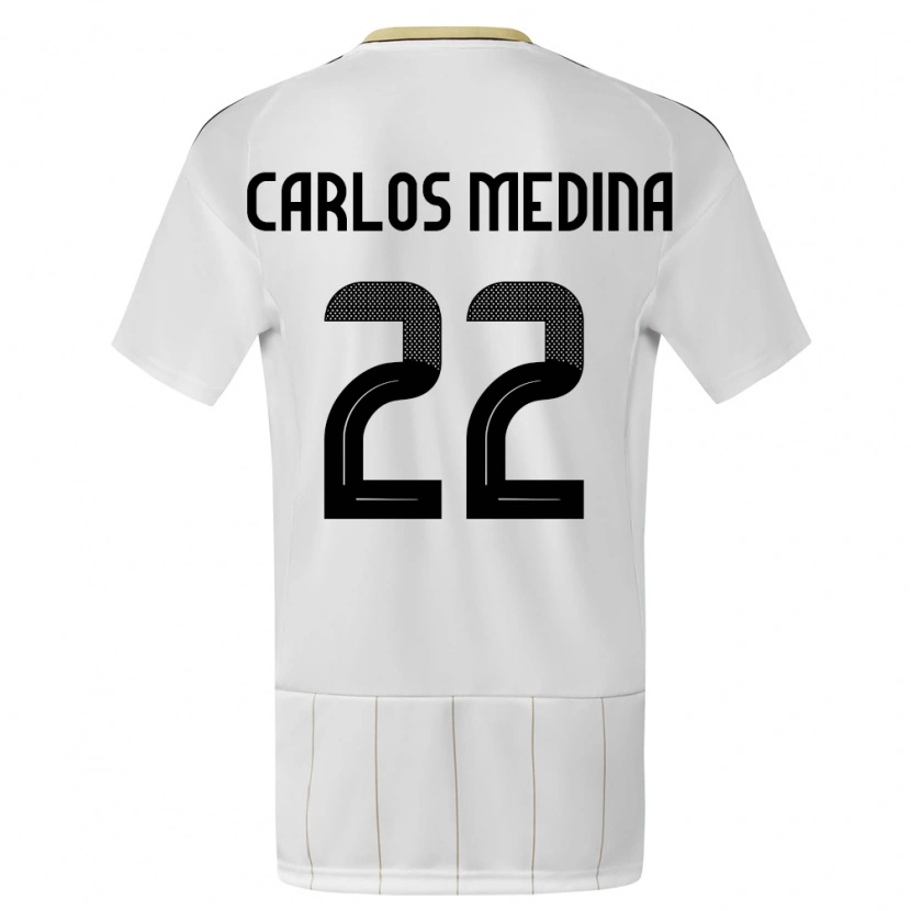Danxen Damen Costa Rica Luis Carlos Medina #22 Weiß Auswärtstrikot Trikot 24-26 T-Shirt