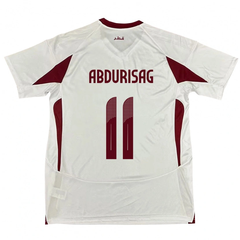 Danxen Damen Katar Yusuf Abdurisag #11 Weiß Auswärtstrikot Trikot 24-26 T-Shirt
