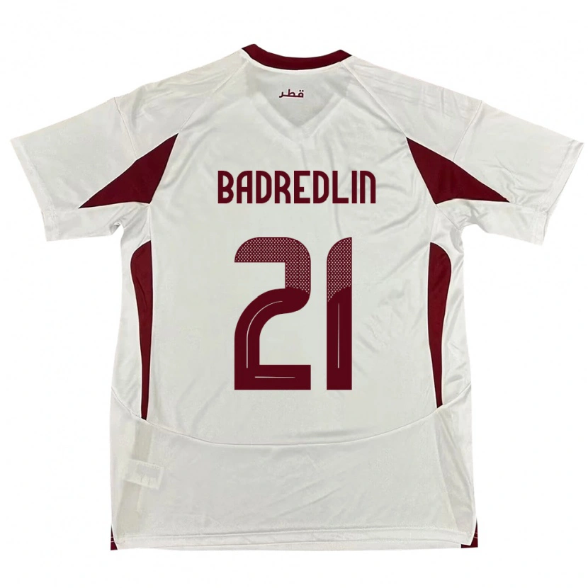 Danxen Damen Katar Marwan Badredlin #21 Weiß Auswärtstrikot Trikot 24-26 T-Shirt
