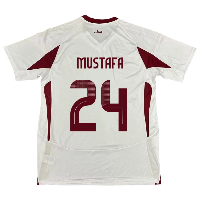 Danxen Damen Katar Mustafa Mashaal #24 Weiß Auswärtstrikot Trikot 24-26 T-Shirt