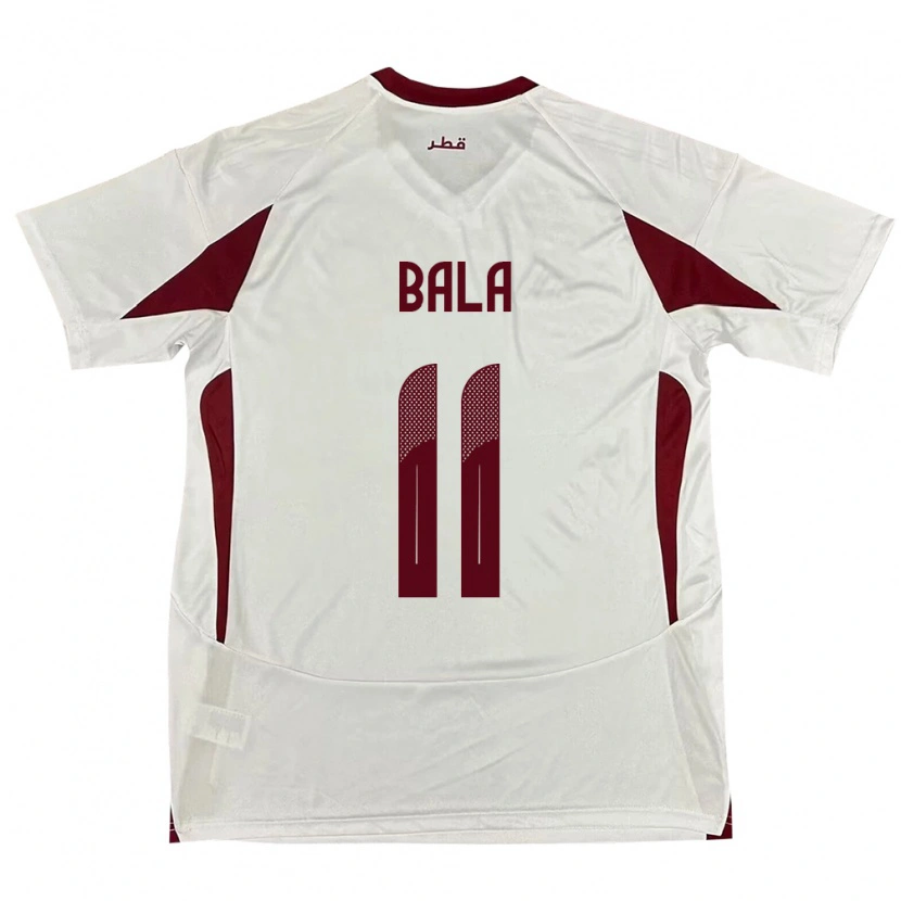 Danxen Damen Katar Younis Bala #11 Weiß Auswärtstrikot Trikot 24-26 T-Shirt