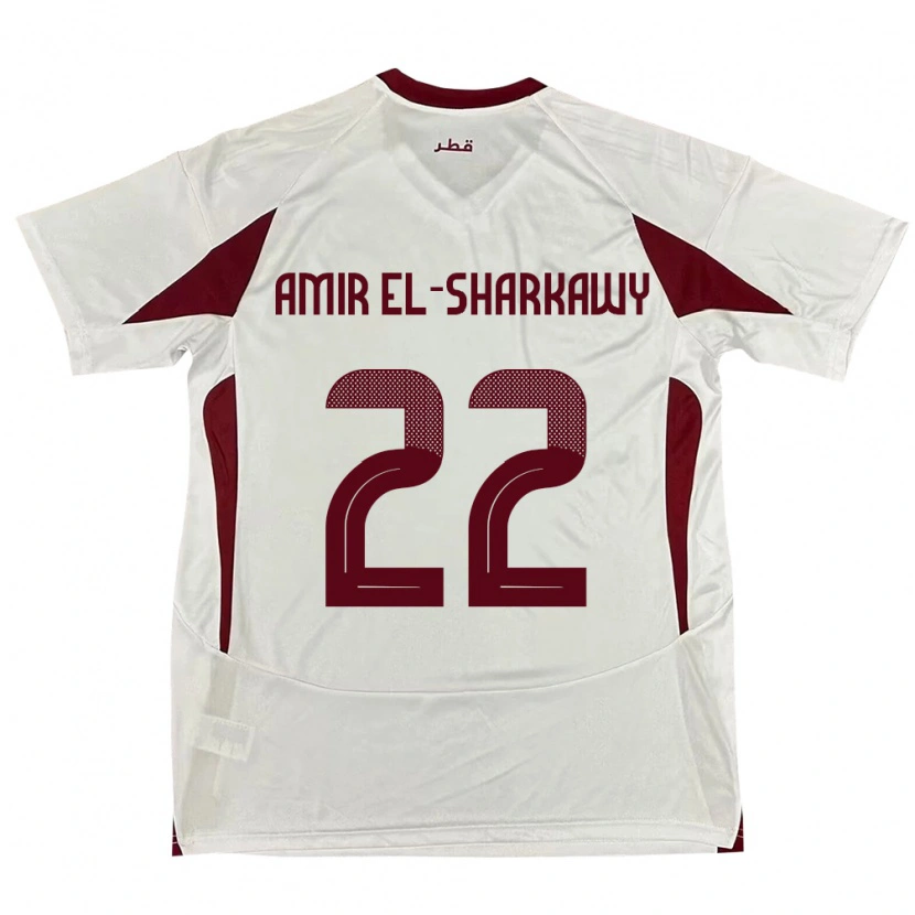 Danxen Damen Katar Galal Amir El-Sharkawy #22 Weiß Auswärtstrikot Trikot 24-26 T-Shirt