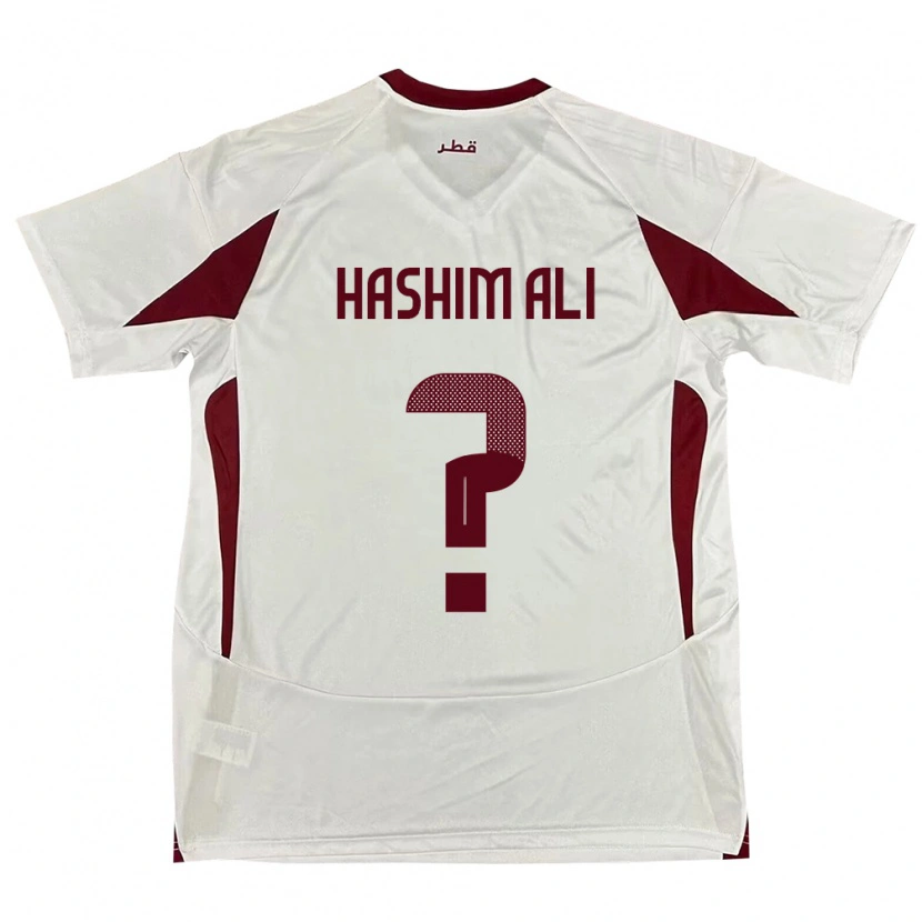 Danxen Damen Katar Hashim Ali #0 Weiß Auswärtstrikot Trikot 24-26 T-Shirt