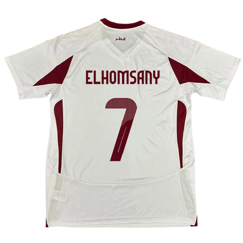 Danxen Damen Katar Yasmeen Elhomsany #7 Weiß Auswärtstrikot Trikot 24-26 T-Shirt