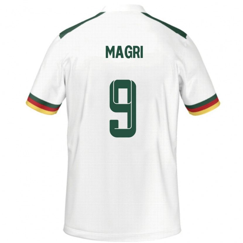 Danxen Damen Kamerun Frank Magri #9 Weiß Auswärtstrikot Trikot 24-26 T-Shirt